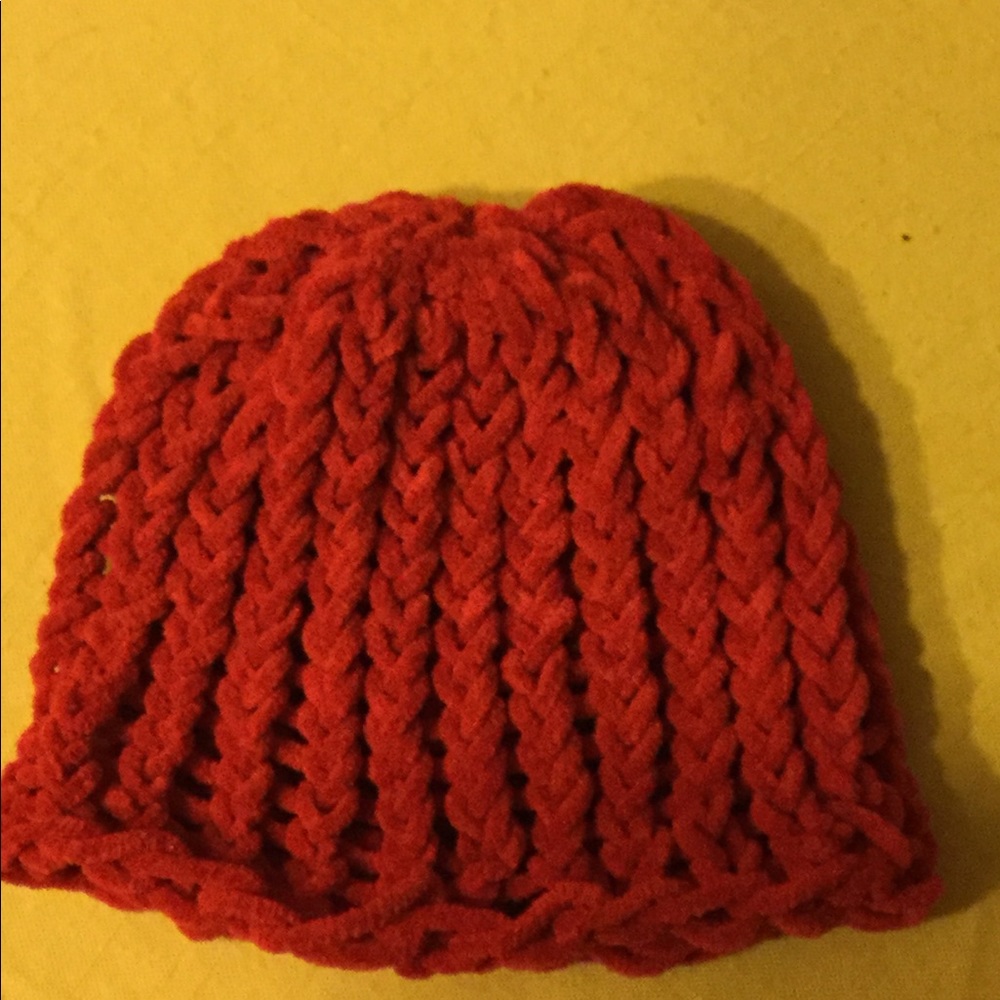 Red Handmade baby hat